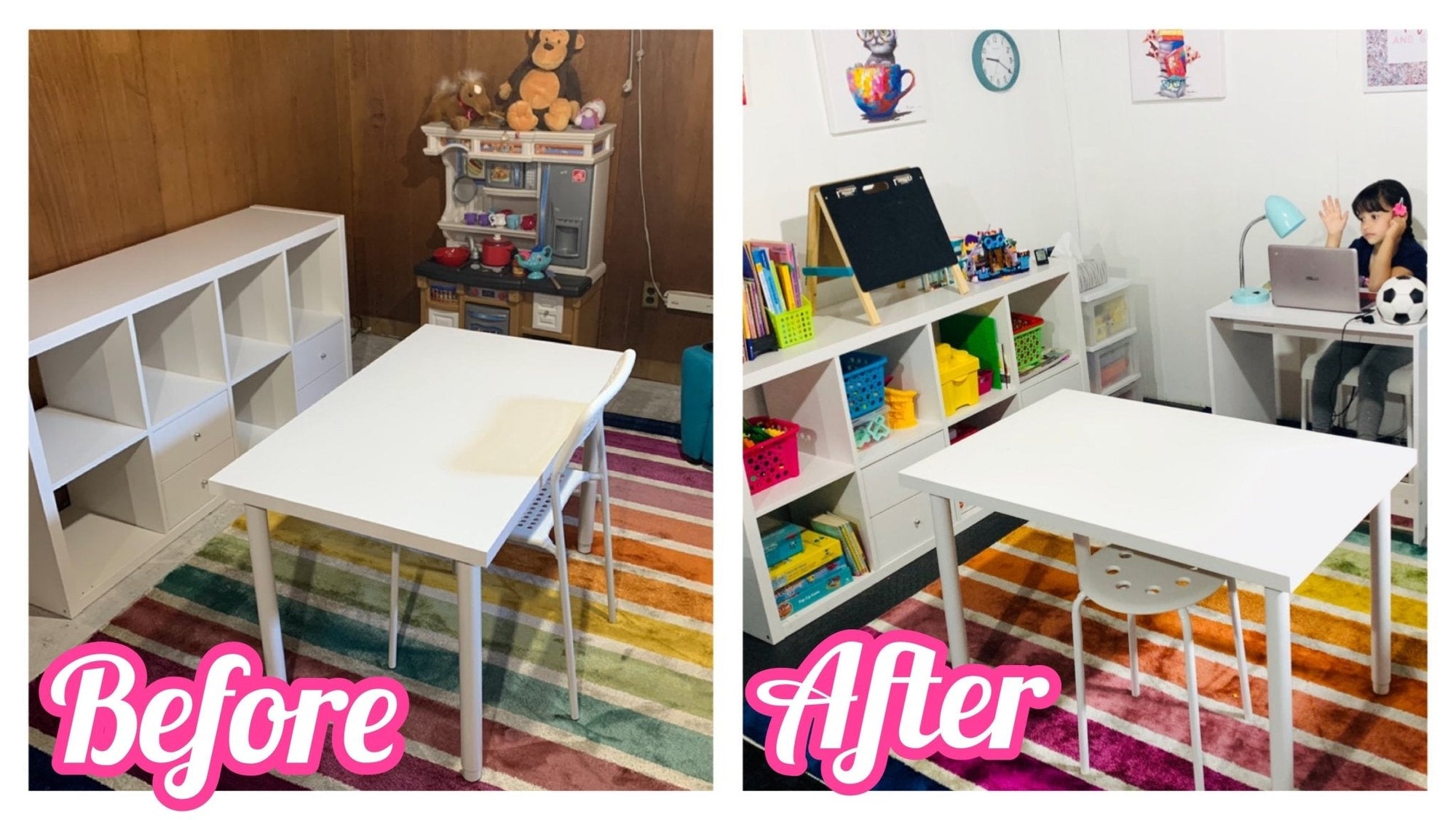 Our Remote Learning Setup at Home Before and After Pics - Mi LegaSi