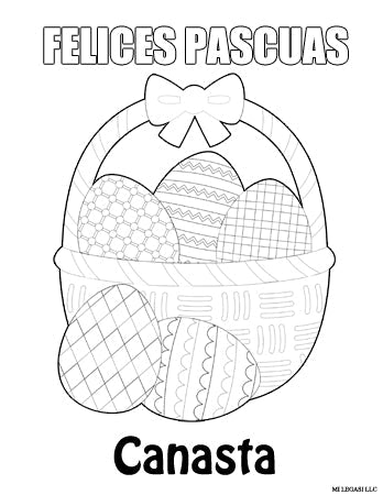 Easter Printable Activity Pack For Kids in Spanish - Actividades Imprimibles de Pascua Para Niños en Español - Mi LegaSi