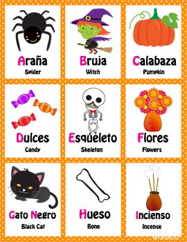 Mi LegaSi Bilingual Halloween and Day of the Dead Flashcards Download - Mi LegaSi