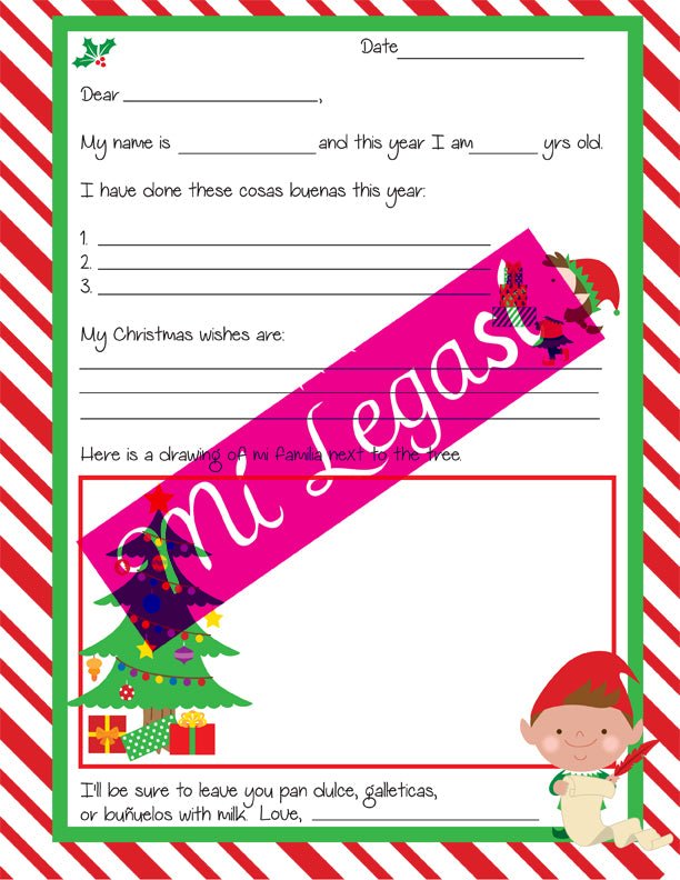 Mi LegaSi Letter to Santa Clipart Download - Carta a papa Noel - Mi LegaSi