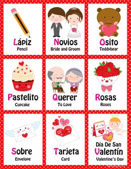 Mi LegaSi Valentine&#39;s Day February Febrero Bilingual ABC Flashcards Printable Download - Mi LegaSi