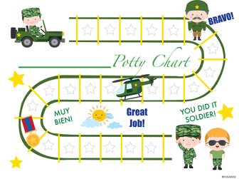 Printable Army Soldier Bilingual Potty Training Chart Download - Mi LegaSi