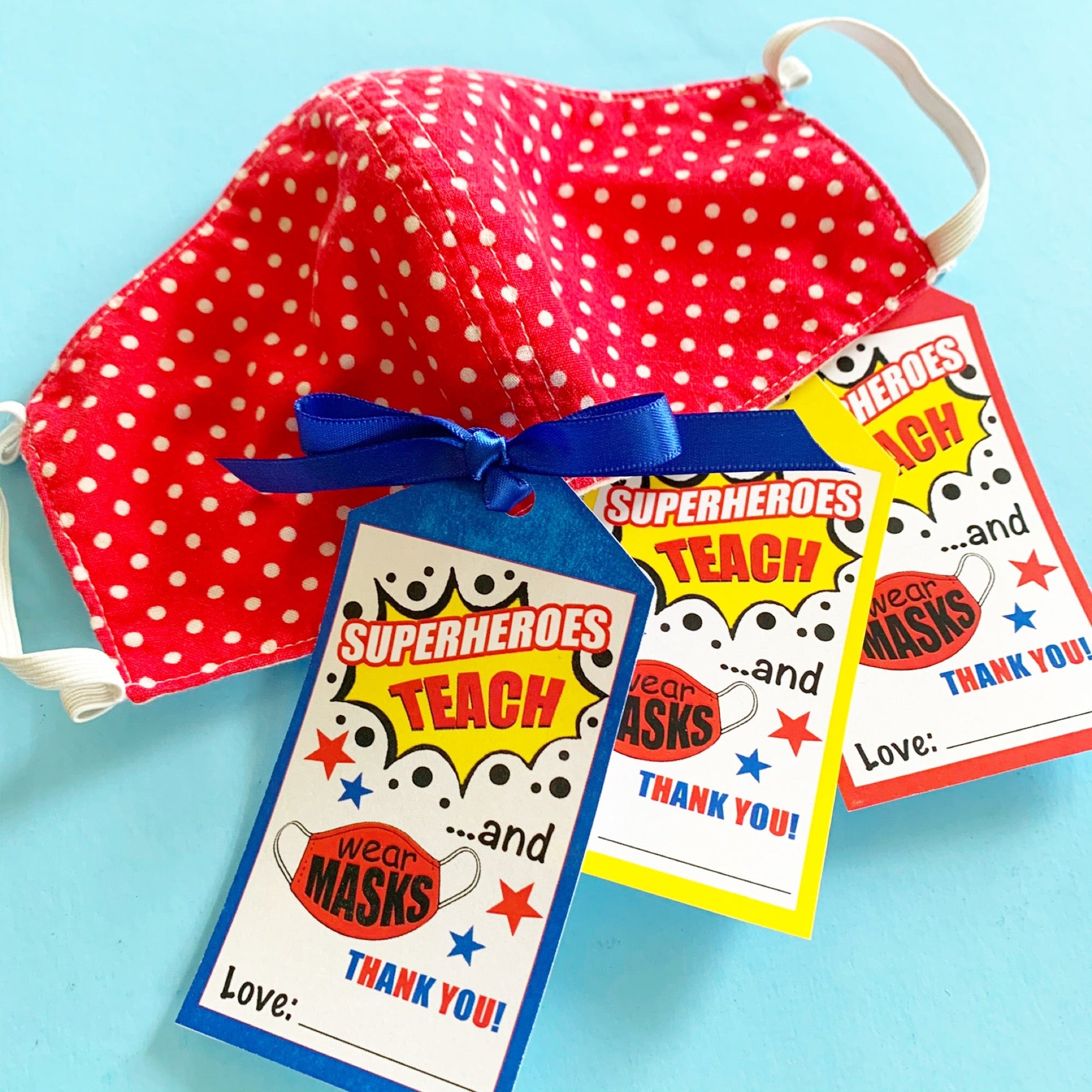 Printable Teacher Appreciation Superhero Gift Tag Download - Mi LegaSi